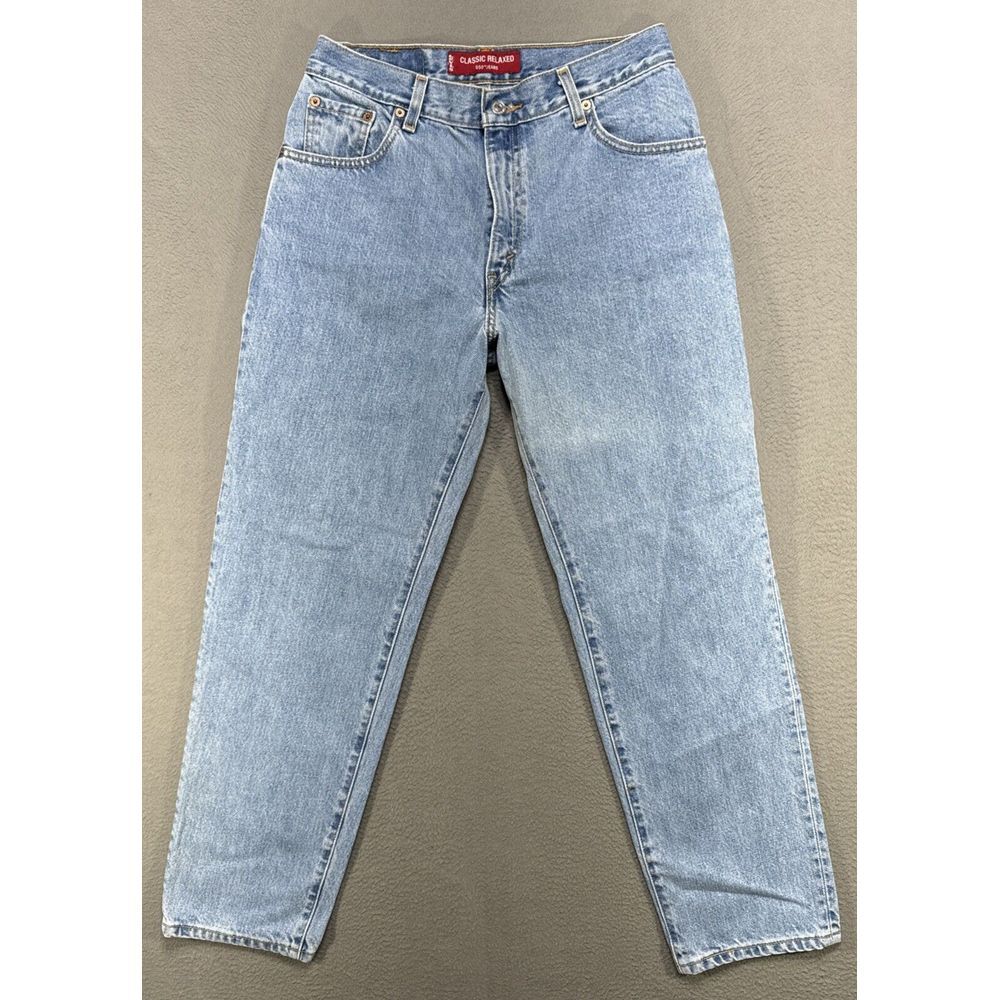 Levis Jeans 550 Womens 10 Mis Blue Relaxed Tapered American Light Denim Y2K‎